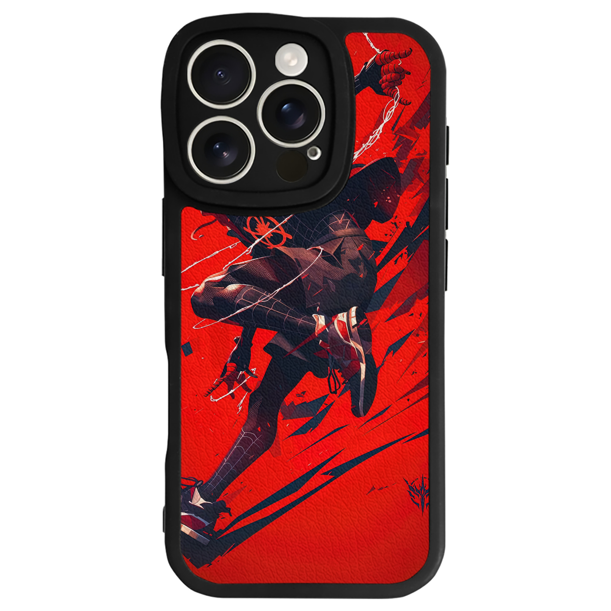 （画像用） Spider Man スパイダーマン 【iPhone 16シリーズ対応】シリコンスマホケース（レザー調） 材質：シリコン
